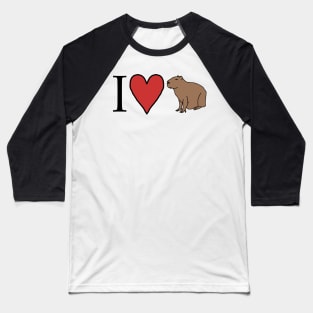 Capybara Love Baseball T-Shirt